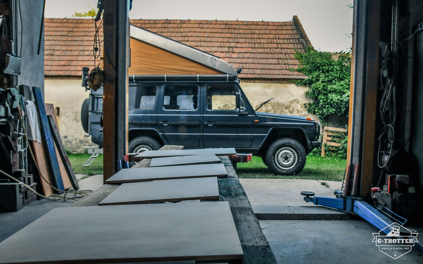 Wooden boards waiting to get varnished. 