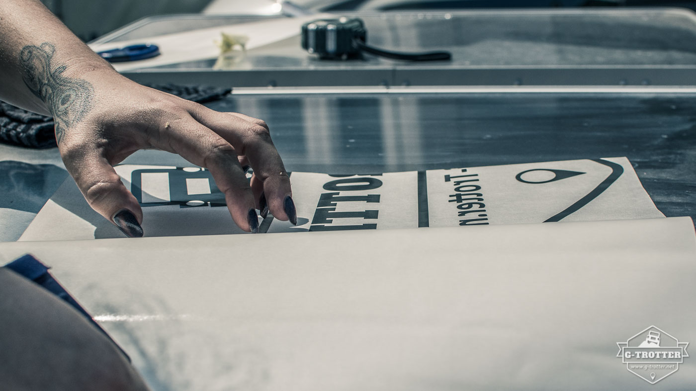 The second box on the roof top got decorated with the G-Trotter Logo.