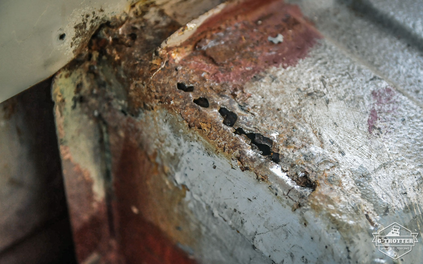 The wheel archs had been affected from corrosion as well. 