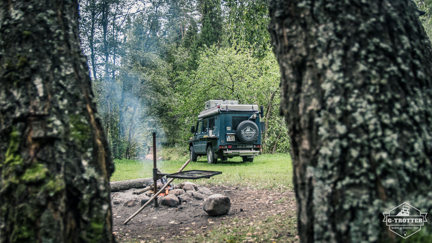 Our campspot at the Gauja National Park.