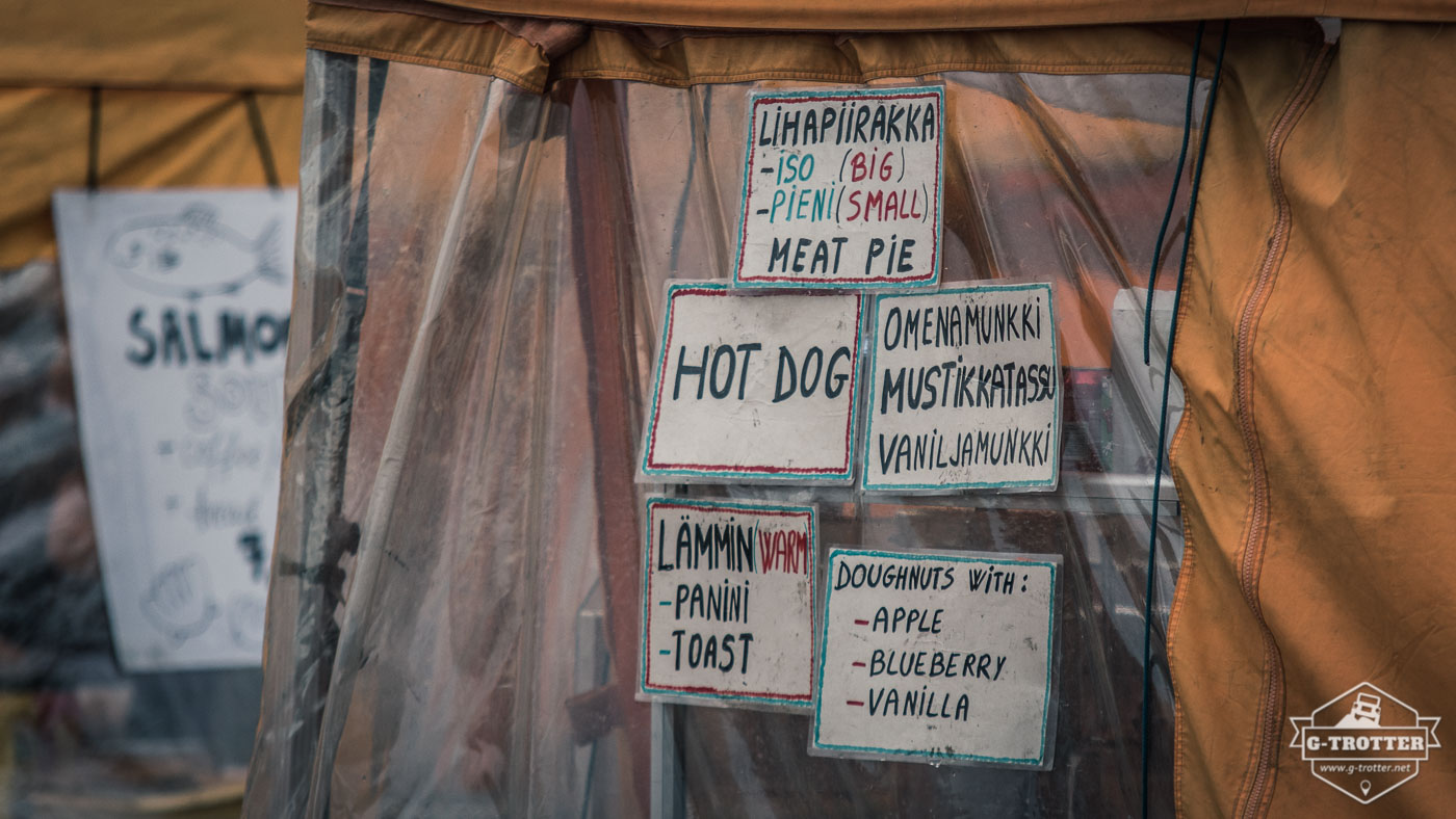 Unterschiedlichste Lebensmittel werden am Marktplatz in Helsinki (Kauppatori) angeboten.