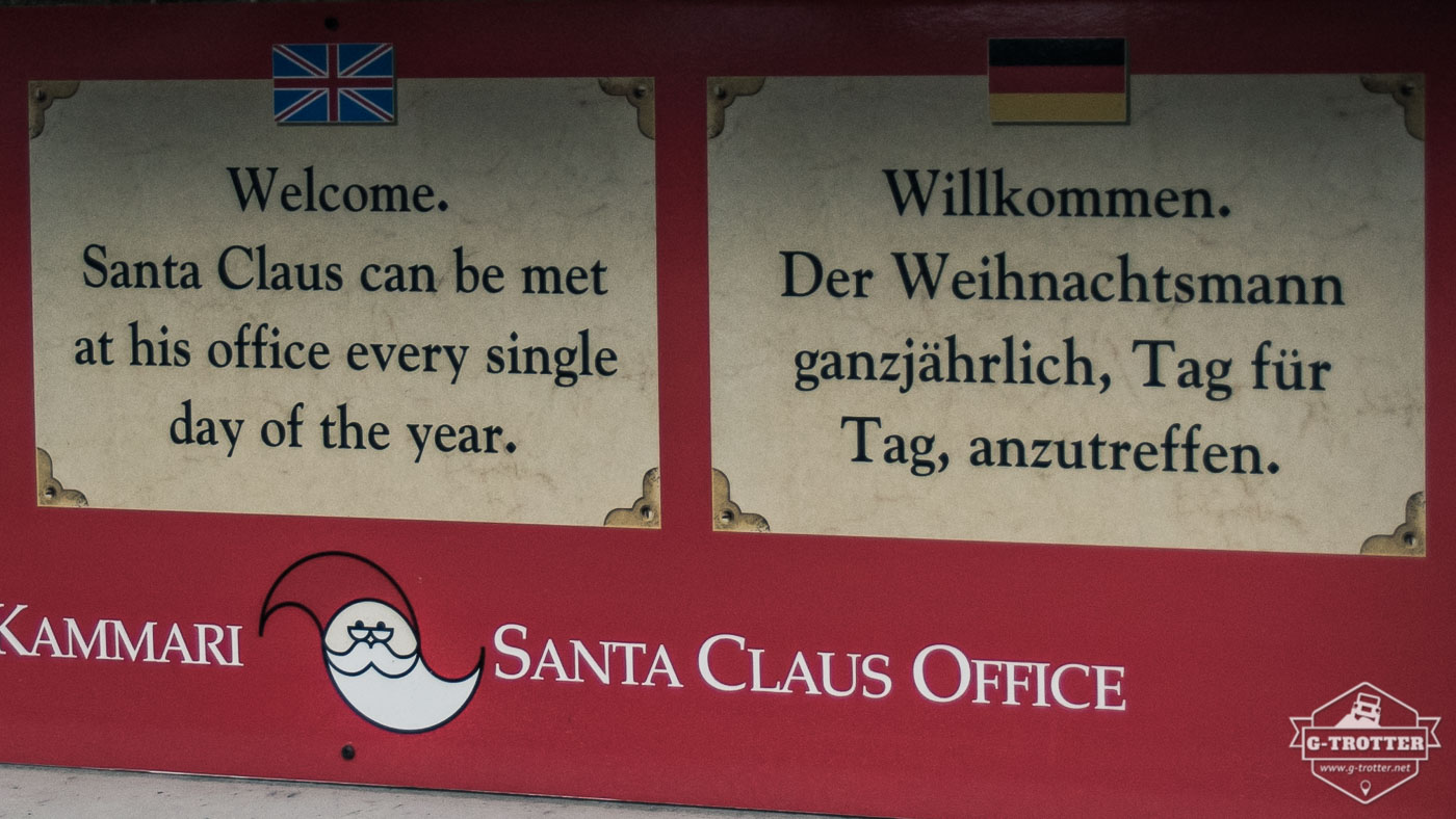 Santa Claus hat wohl etwas Probleme mit der deutschen Sprache.