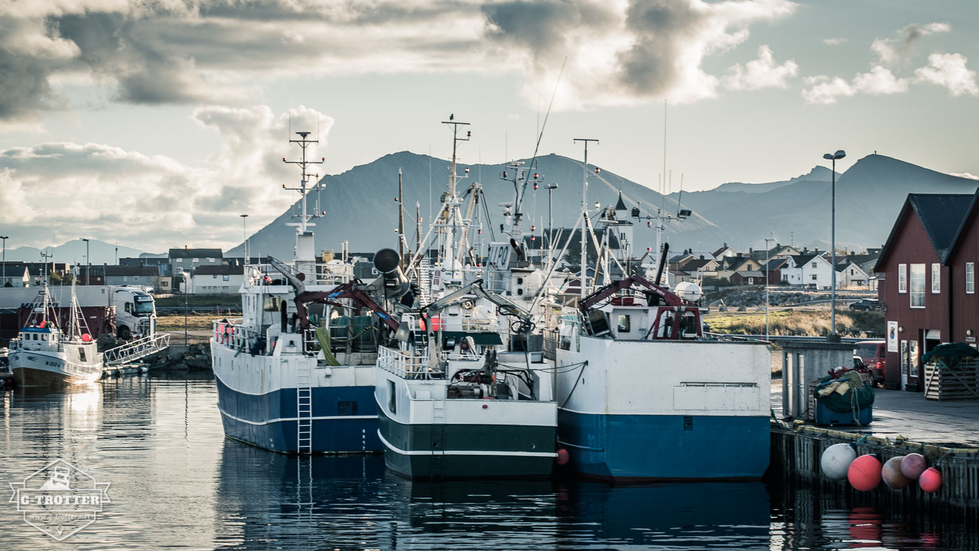 Der idyllische Hafen von Andenes. 