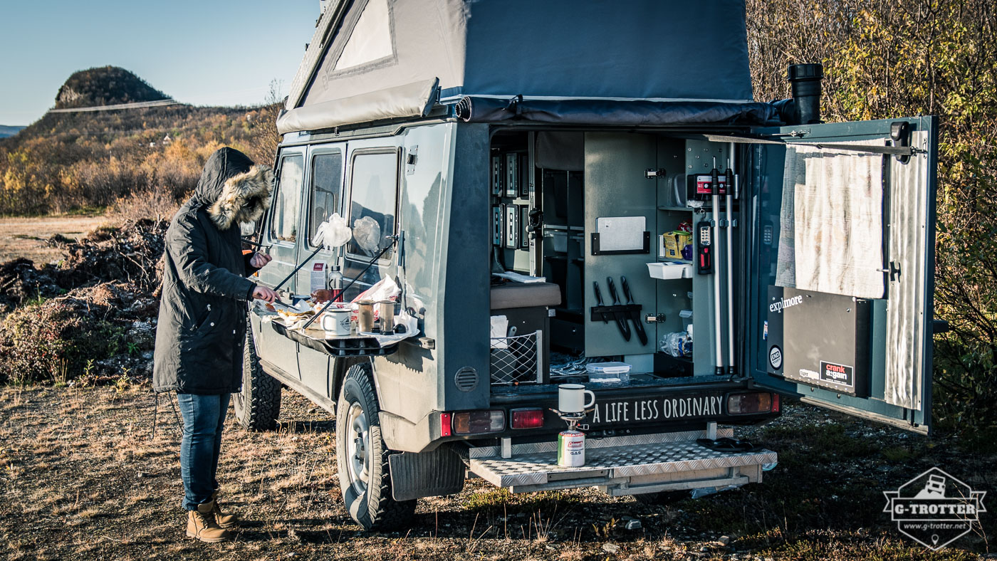 Breakfast at the Porsanger Fjord.