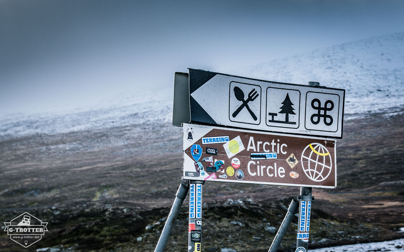 The Polar Circle on Norwegian side.