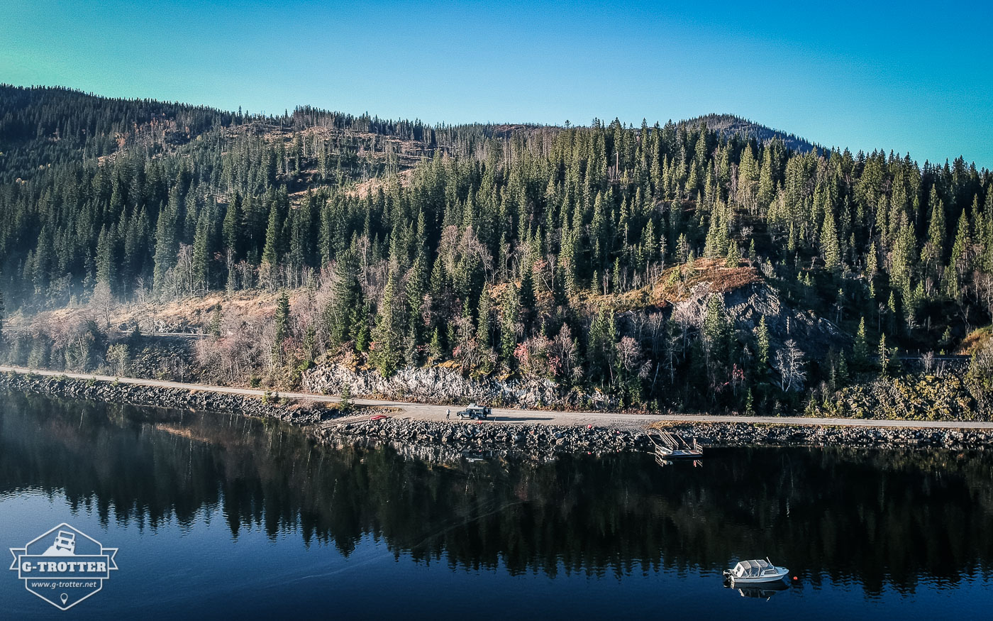 One of our wild camp spots in Norway. 