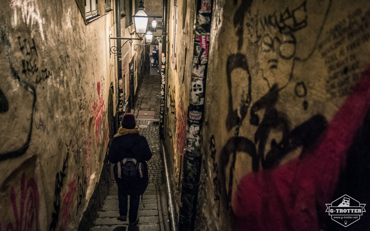 Kleine Gasse in der Stockholmer Altstadt 