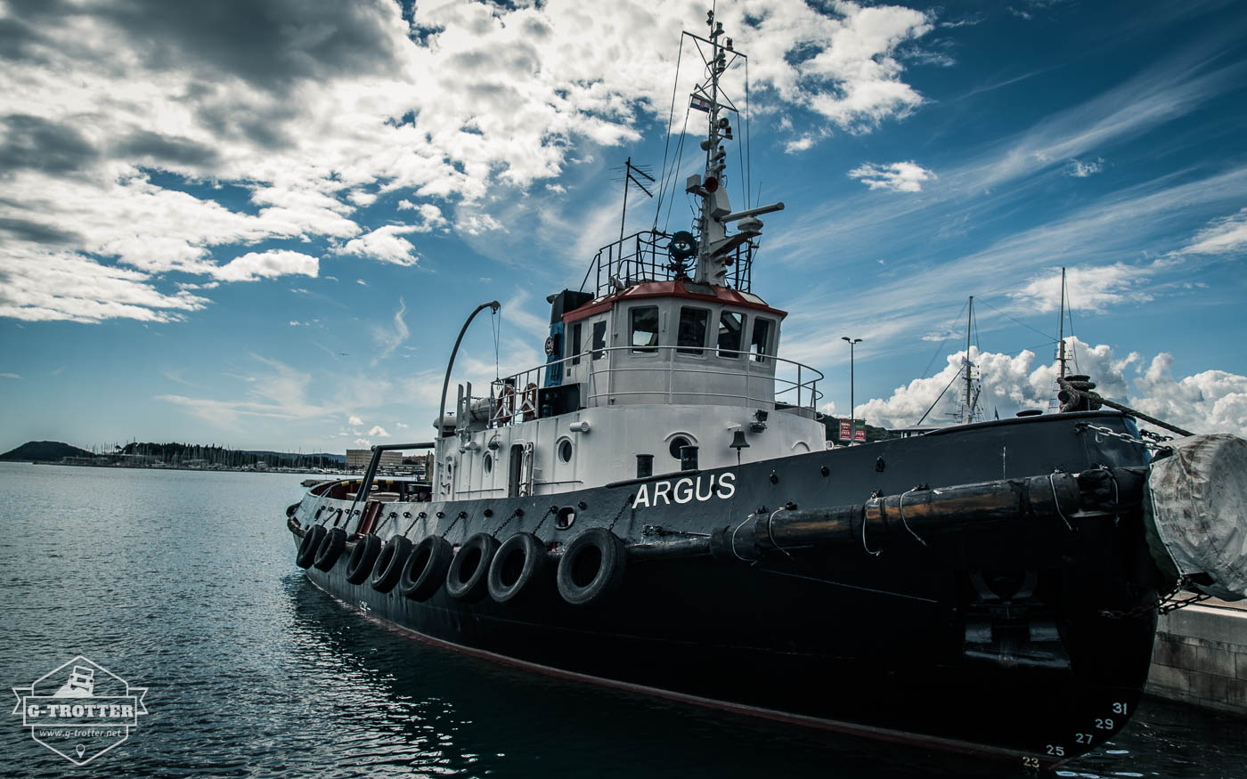 In the port of Split.
