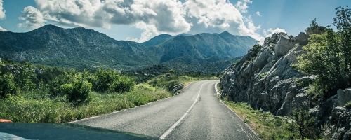 On the Adriatic Highway along the Croatian coast